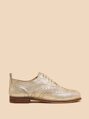 White Stuff Gold Thistle Leather Lace-Up Brogues - Image 1 of 5