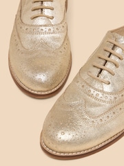 White Stuff Gold Thistle Leather Lace-Up Brogues - Image 4 of 5