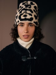 Rockett St George Leopard Print Beanie - Image 1 of 4
