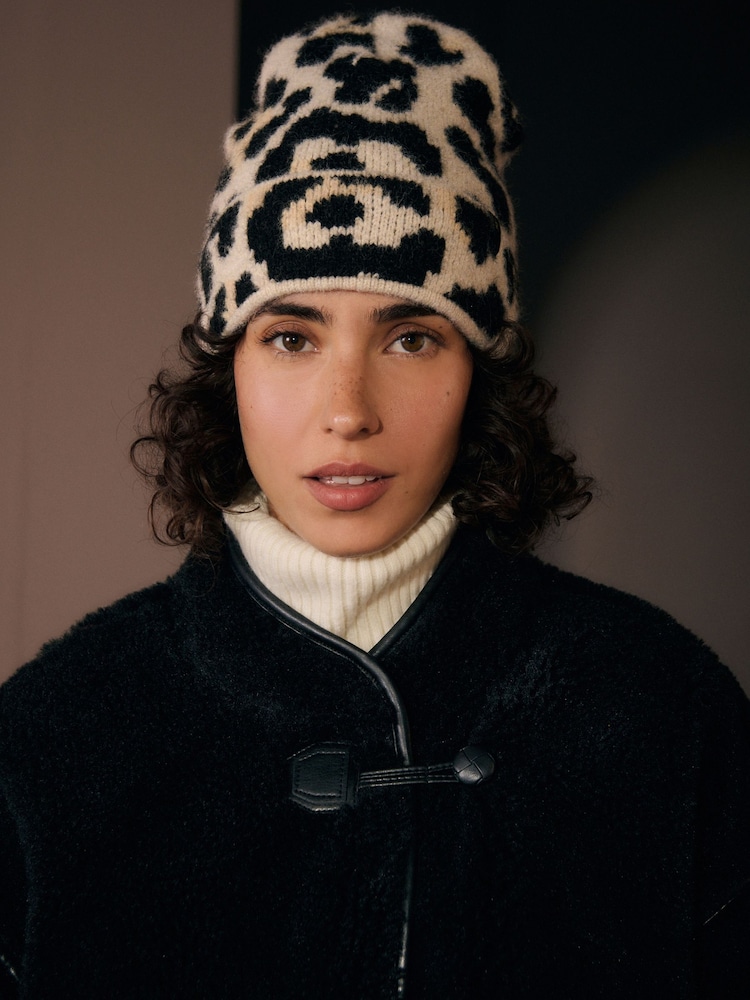 Rockett St George Leopard Print Beanie - Image 1 of 4