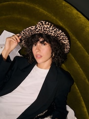 Rockett St George Leopard Print Fedora Animal Hat - Image 1 of 6