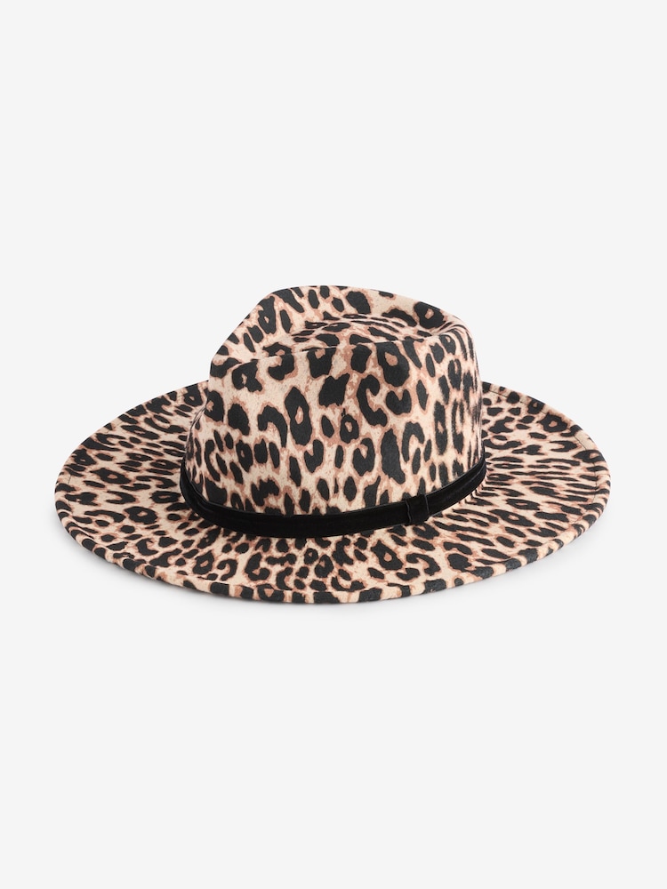 Rockett St George Leopard Print Fedora Animal Hat - Image 6 of 6