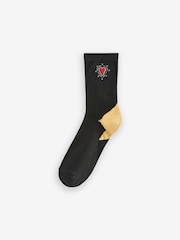 Rockett St George Black Socks 4 Pack - Image 3 of 5