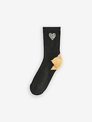 Rockett St George Black Socks 4 Pack - Image 5 of 5