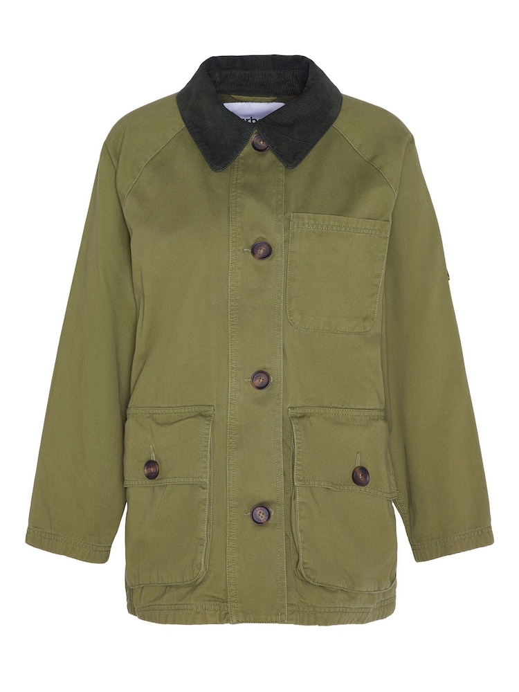 Barbour® Green 100% Cotton Pennycress Jacket - Image 7 of 7