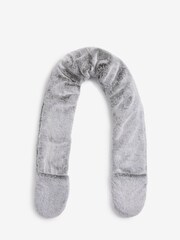 Grey Faux Fur Microwaveable Neck Warmer - Image 5 of 5