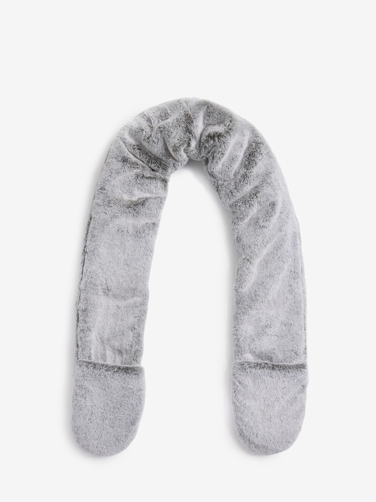 Grey Faux Fur Microwaveable Neck Warmer - Image 5 of 5