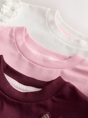 Baker by Ted Baker Berry Pink 3 Pack 3D Butterfly T-Shirts - Image 10 of 10