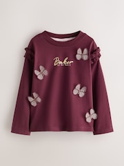 Baker by Ted Baker Berry Pink 3 Pack 3D Butterfly T-Shirts - Image 2 of 10