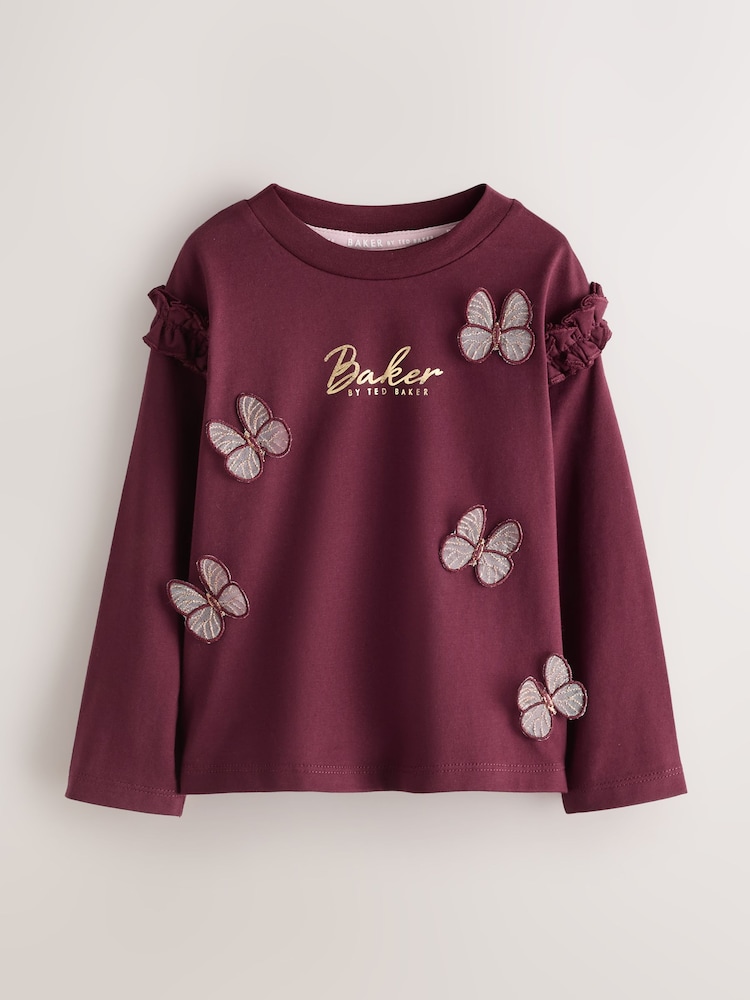 Baker by Ted Baker Berry Pink 3 Pack 3D Butterfly T-Shirts - Image 2 of 10 Baker by Ted Baker Berry Pink 3 Pack 3D Butterfly T-Shirts - Image 2 of 10