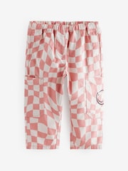 Pink/Cream Checkerboard 100% Cotton Trousers (3mths-7yrs) - Image 5 of 7