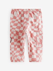 Pink/Cream Checkerboard 100% Cotton Trousers (3mths-7yrs) - Image 6 of 7