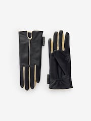 Rockett St George Black and Gold Leather Gloves - Image 5 of 5