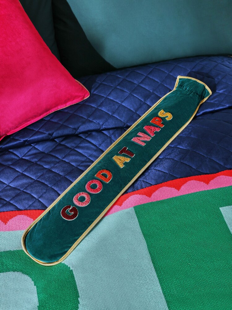 Teal Blue Brights Long Hot Water Bottle - Image 1 of 1
