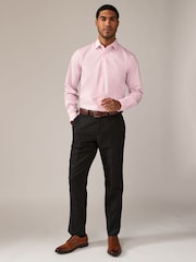 Pink/Blue Regular Fit Easy Care Long Sleeve Single Cuff Smart Shirts 2 Pack - Image 3 of 12