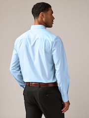 Pink/Blue Regular Fit Easy Care Long Sleeve Single Cuff Smart Shirts 2 Pack - Image 6 of 12