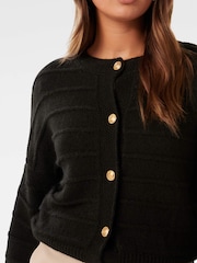 Forever New Black Monroe Cropped Knit Cardigan - Image 5 of 5