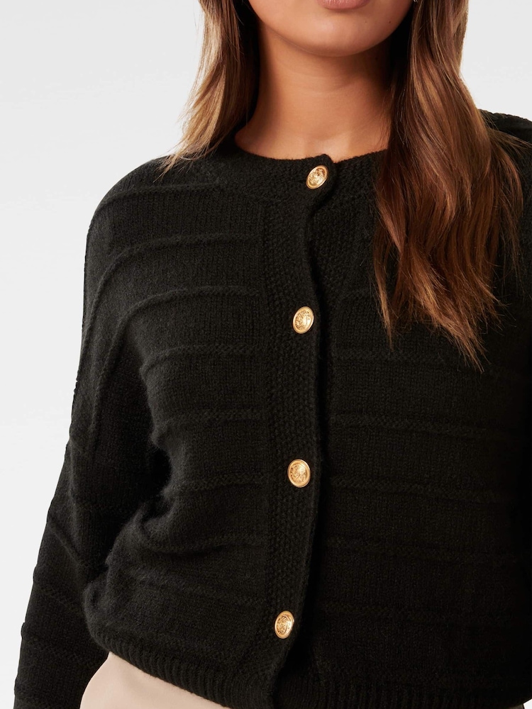 Forever New Black Monroe Cropped Knit Cardigan - Image 5 of 5 Forever New Black Monroe Cropped Knit Cardigan - Image 5 of 5