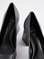 Grey Forever Comfort® Leather Point Toe Block Heel Courts - Image 6 of 7