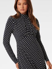 Forever New Black Dawson High Neck Midi Dress - Image 5 of 5