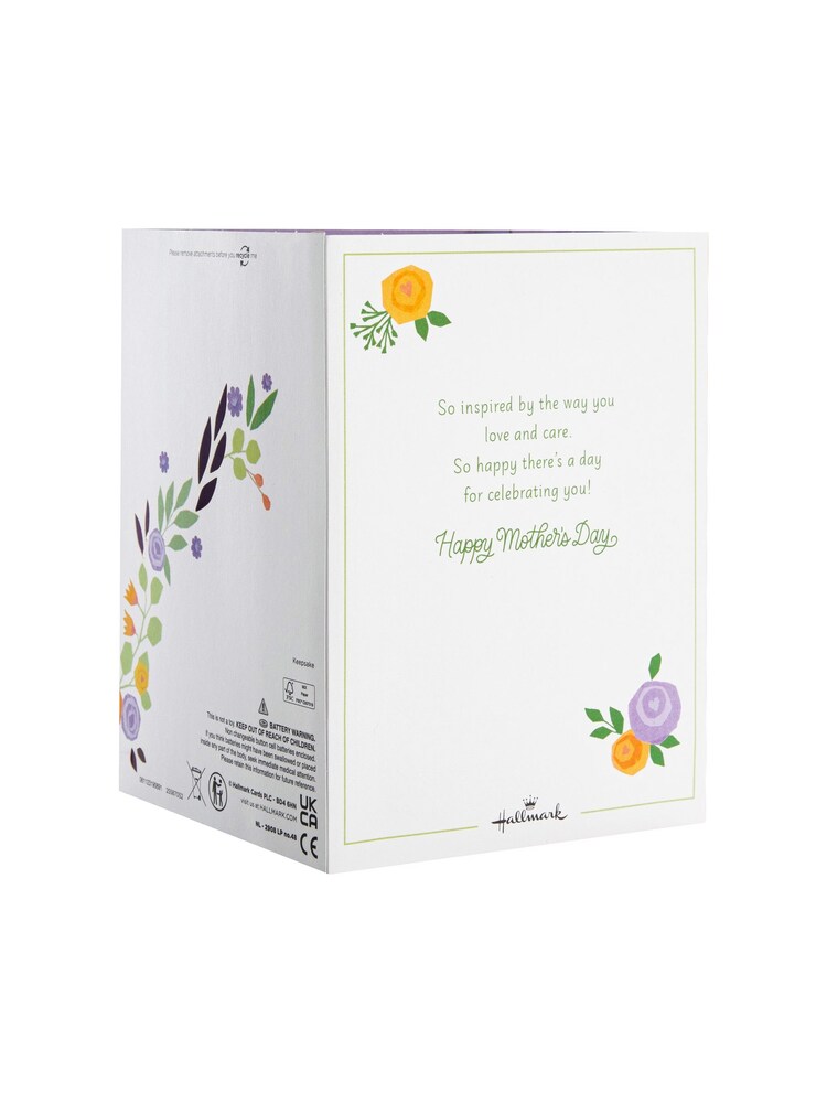 Hallmark Purple and White Mother's Day Card 3D Pop-Up With Light and Music - Image 4 of 4