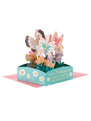 Hallmark Green Mini Mother's Day Card 3D Pop-Up Butterflies - Image 2 of 4