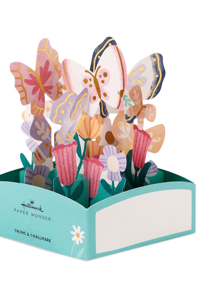 Hallmark Green Mini Mother's Day Card 3D Pop-Up Butterflies - Image 4 of 4