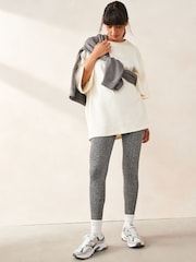Grey Marl Ribbed Seamless High Waist Leggings - Image 3 of 4
