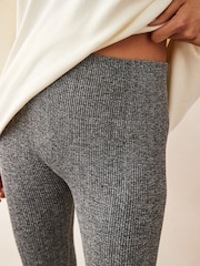 Grey Marl Ribbed Seamless High Waist Leggings - Image 4 of 4