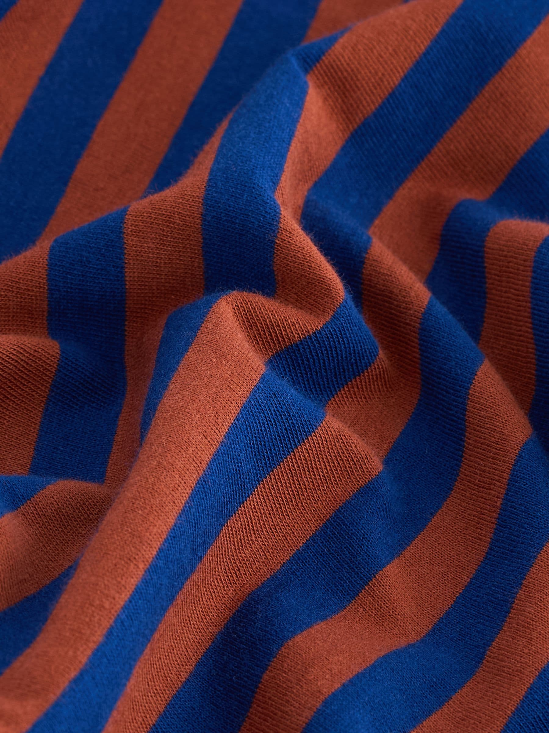 Buy Blue/Orange Rust Stripe Essential Pure Cotton Short