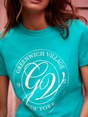 Green Essential Pure 100% Cotton Short Sleeve Crew Neck T-Shirt - Image 4 of 7