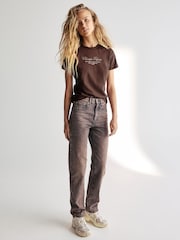 Коричнево-шоколадный - Essential Pure 100% Cotton Short Sleeve Crew Neck T-Shirt - Image 2 of 6