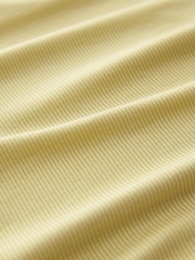 Lime Green Ribbed Bardot Long Sleeve Top - Image 6 of 7