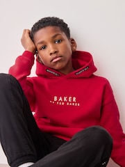 Baker by Ted Baker Overhead 100% Cotton Hoodie - Image 4 of 8