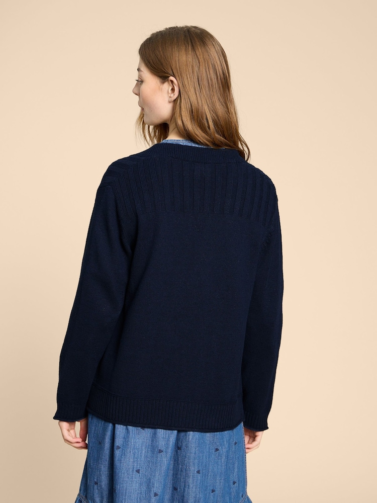 White Stuff Blue Tula Cotton/Linen Blend Cardigan - Image 2 of 7 White Stuff Blue Tula Cotton/Linen Blend Cardigan - Image 2 of 7
