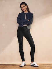 Black/Blue Full Length Jersey Denim Leggings 2 Pack - Image 5 of 11