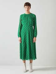 Lk Bennett Addison Gepunktetes Midikleid - Bild 1 von 3