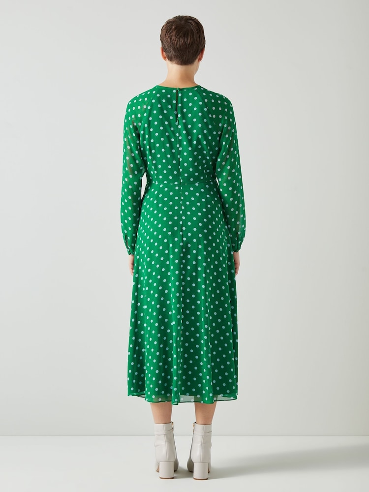 Lk Bennett Addison Gepunktetes Midikleid - Bild 2 von 3