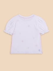 White Stuff White Embroidered Lemon 100% Cotton T-Shirt - Image 2 of 3