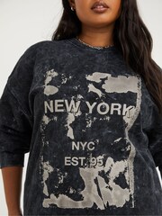Simply Be Black New York Graphic Sweatshirt - Image 2 of 2