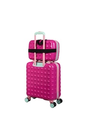 IT Luggage Natural Bobble Bloc Raspberry Rose Kiddies Suitcase Set - Image 2 of 8
