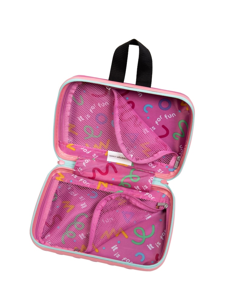 IT Luggage Natural Bobble Bloc Raspberry Rose Kiddies Suitcase Set - Image 8 of 8