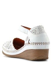 Pavers White Casual Leather Touch Fasten Mary Janes Shoes - Image 3 of 5
