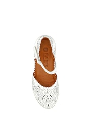 Pavers White Casual Leather Touch Fasten Mary Janes Shoes - Image 4 of 5