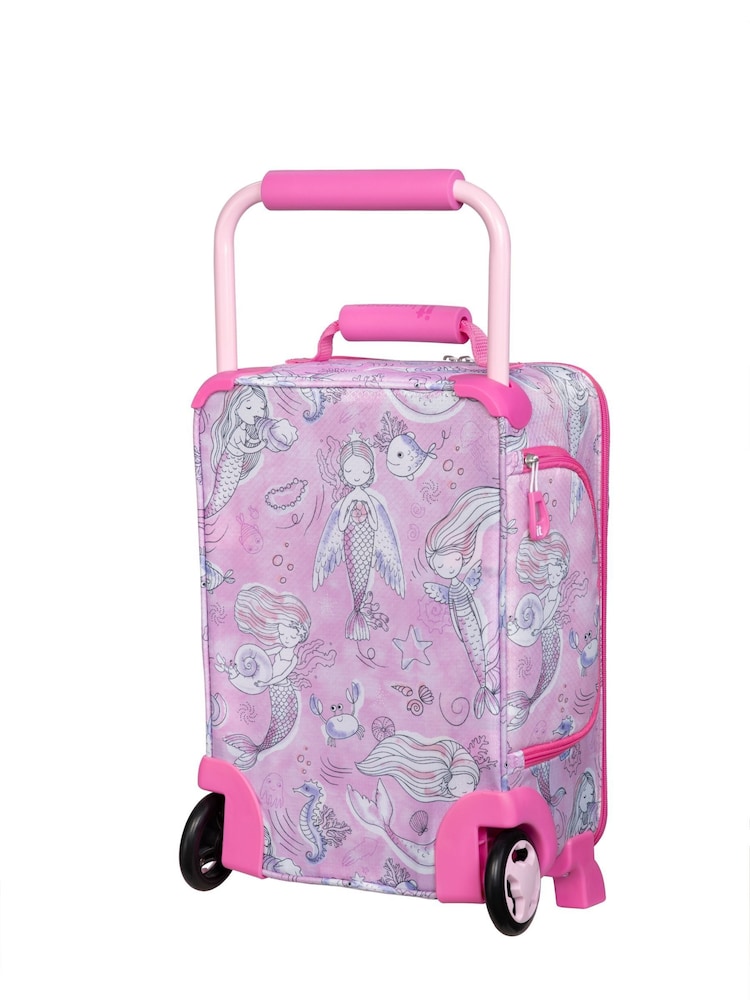IT Luggage Natural Curisoity Mermaid Print Pink Kiddies Suitcase - Image 2 of 6