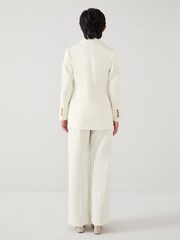 LK Bennett Cream 100% Cotton Petite Avery Italian Jacket - Image 2 of 3