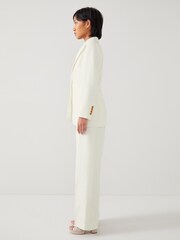LK Bennett Cream 100% Cotton Petite Avery Italian Jacket - Image 3 of 3