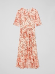 LK Bennett Thea Silk-Viscose Devoré Toile Print Dress - Image 4 of 4