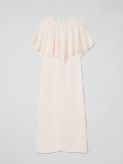 LK Bennett Cream Sadie Cape Detail Dress - Image 5 of 5