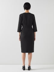 LK Bennett Sky Lenzing™ Ecovero™ Viscose Blend Crepe Dress - Image 2 of 3